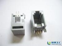 连接器件新选择 RJ11电话插座/4P4C/灰白色